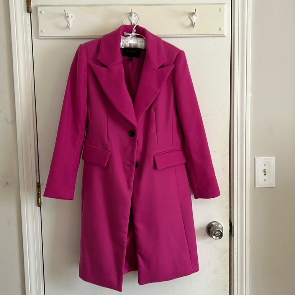 Banana Republic Fitted pink wool dress coat